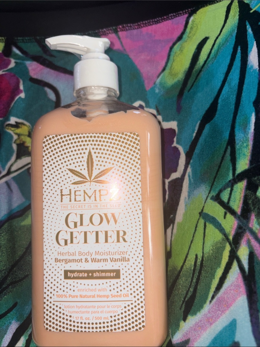 New Sealed Hempz Glow Getter Shimmering Herbal Body Moisturizer 17 Fl. Oz